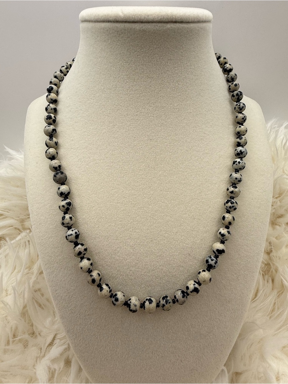 NEW Dalmatian Jasper Gemstone Necklace - 18”